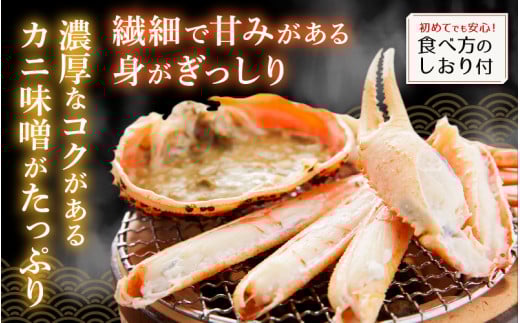 越前がに本場の越前町からお届け！≪浜茹で≫越前がに 小サイズ（生で700g以上）× 2杯 合計1.4Kg以上 食べ方しおり付【3月発送分】希望日指定可 備考欄に希望日をご記入ください [e14-x014【】03]