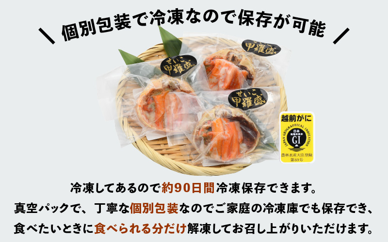 せいこがに（越前がに） 甲羅盛り × 3パック 福井の網元漁師「福丸」が厳選！【ずわいがに 雌】【せいこ蟹 セイコガニ セコガニ カニ むき身 お取り寄せ グルメ】 [e15-a018]