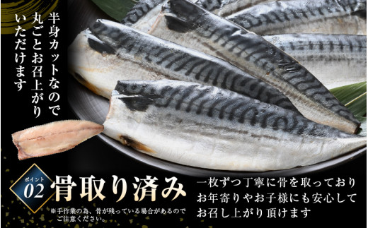 食べやすい魚！骨取り 鯖の一夜干し 約1kg（半身7切）網元漁師「福丸」厳選！ 【さかな サバ さば おかず グルメ 小分け 冷凍 個包装 惣菜 魚介類 海鮮 焼魚 バーベキュー】 [e15-a024]