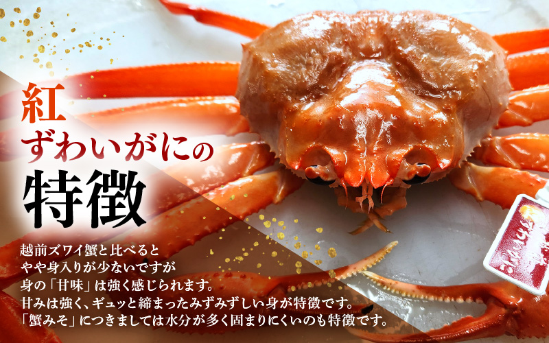 ≪浜茹で≫越前産 紅ずわいがに × 1杯（生で約750g～850g）【4月発送分】【紅ズワイガニ カニ かに 蟹】【紅ずわいがに】希望日指定不可 [e80-x002【】04]