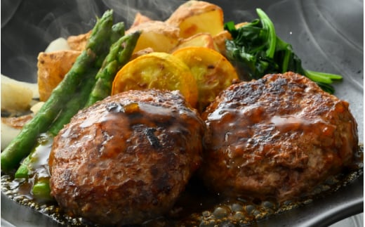 若狭牛入り 手ごね ハンバーグ 5個セット 計650g（便利な個包装 約130g × 5個）味付き【国産 福井県 牛肉 豚肉 黒毛和牛 小分け 冷凍 お弁当 惣菜 人気 お手軽】 [e02-a019]