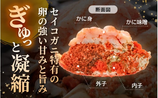 【先行予約】プレミアムサイズ！【食のドラマ 孤独のグルメ コラボ!】せいこがに（越前がに） 釜茹で 甲羅盛 計約360ｇ (約120g × 3パック)【2027年1月中旬より順次発送】【 むき身 かにみそ カニ味噌 棒身 蟹 カニ ほぐし身 ずわい蟹 ズワイガニ セコガニ メス せいこがに かに せいこ 小分け 個包装】 のし対応可 備考欄にご記入お願いいたします [e15-b008_01]