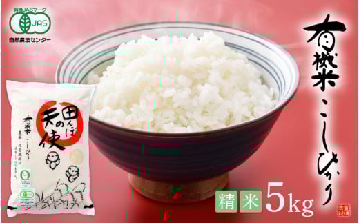 新米 令和7年産 有機JAS 米 越前コシヒカリ 5kg 福井県産【精米】【有機栽培 JAS認証 人気品種 こしひかり 5キロ】 [e10-c005]