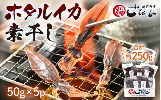 産地直送！ ホタルイカ 素干し 約250g（50g × 5パック）網元漁師が厳選！ 便利な小分け袋 全国トップクラスの漁獲量 越前町よりお届け 【福井県 海鮮 ほたるいか おつまみ 酒の肴 お取り寄せ グルメ 宅飲み 冷蔵】 [e15-a017]