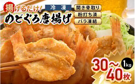 揚げるだけ ! のどぐろ唐揚げ 計1kg（500g × 2P）開き骨取り・粉打ち済 バラ凍結 冷凍【海産物 海鮮 さかな 魚 アカムツ 魚介類  惣菜 弁当おかず 唐揚げおつまみ お取り寄せ 簡単調理】 [e15-a031]