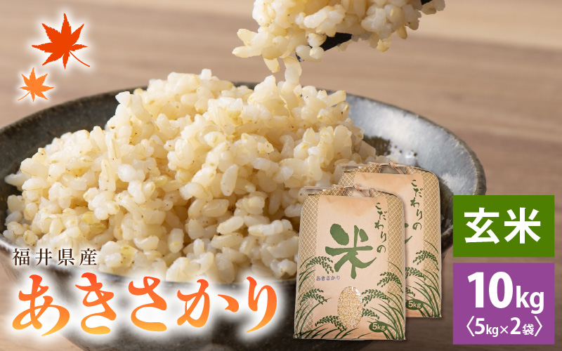 【新米】 令和7年産 あきさかり 10kg 福井県産 コシヒカリ系統品種【玄米】【お米 アキサカリ 10キロ】 [e30-b012]