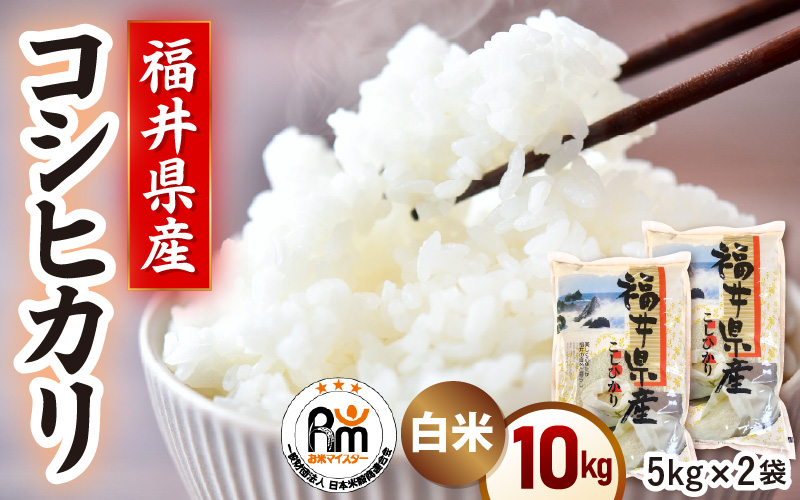 令和7年産 新米 米 10kg（5kg×2袋）精米 コシヒカリ 福井県産《14日以内に出荷予定》【白米 5キロ 10キロ こしひかり お米 人気品種 産地直送 新生活 kome】 [e66-b002]