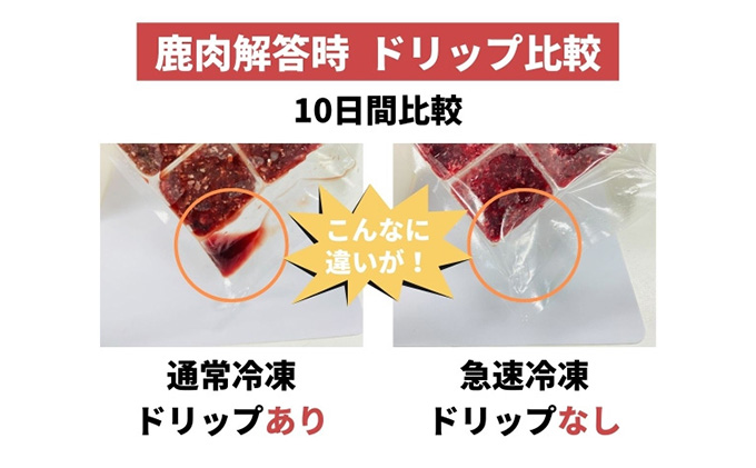 鹿肉ドッグフード　鹿肉冷凍ミンチ（犬用）　500g（250g×2ト