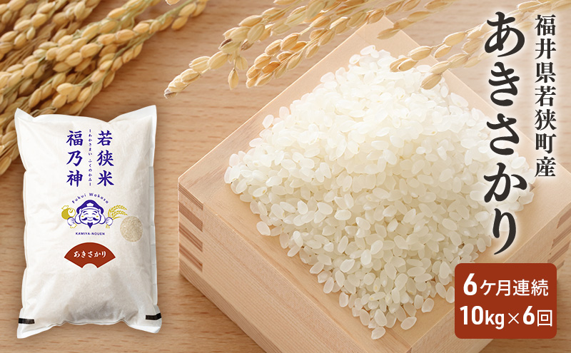6ケ月連続 福井県若狭町 あきさかり （一等米） 10kg（5kg×2）（神谷農園） お米 ブランド米 銘柄米 ご飯 おにぎり お弁当 産地直送 和食 主食