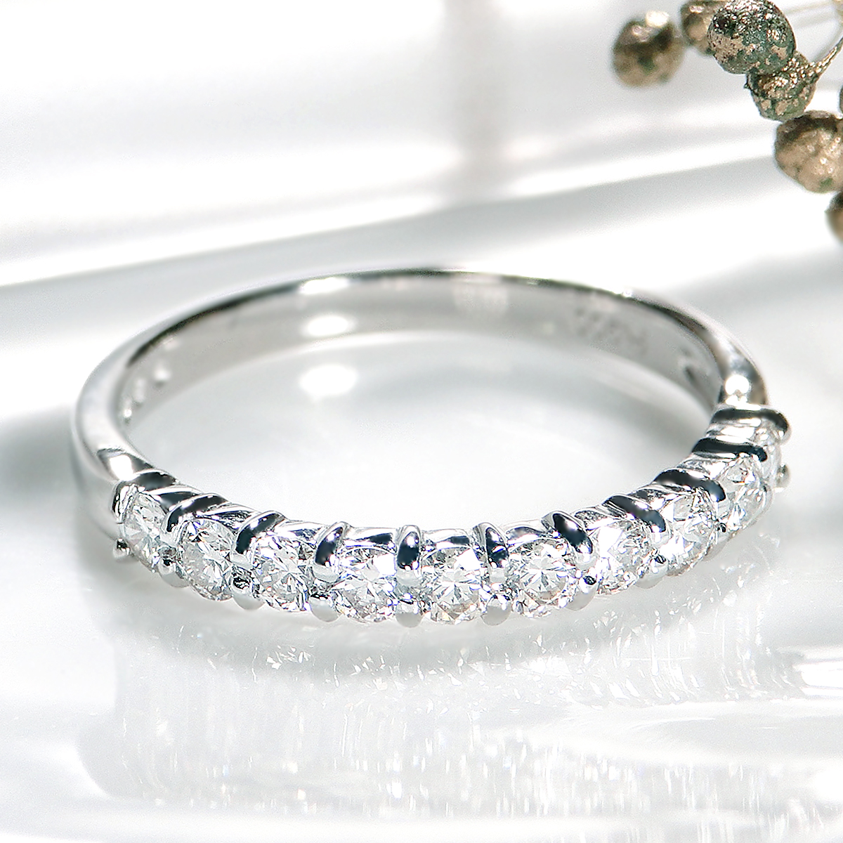 ＜ 甲府ジュエリー ＞Pt ダイヤ（H&C)0.50ct　リング　208730