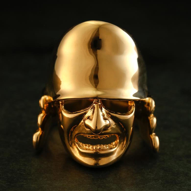 〈 甲府ジュエリー 〉【武田信玄公の里・甲府】K18 侍リング『金兜』【サイズ24号】