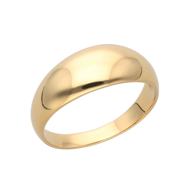 ＜ 甲府ジュエリー ＞K18イエローゴールド シンプルハイドームリング 11-1450