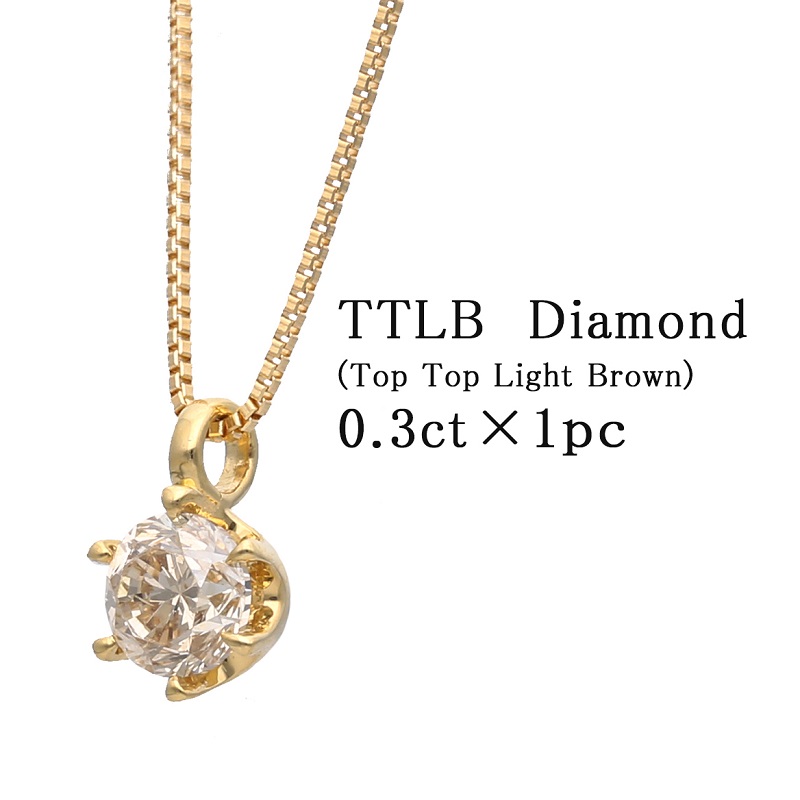 〈 甲府ジュエリー 〉K18 TTLBダイヤモンドネックレス(0.3ct) 60-8799
