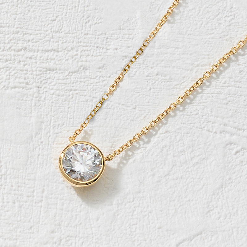 〈 甲府ジュエリー 〉K18 シンプルダイヤモンドネックレス(0.5ct)　60-9577