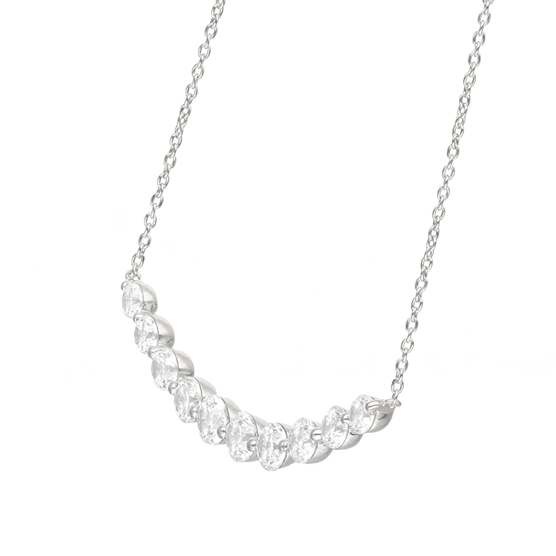 〈 甲府ジュエリー 〉プラチナ ダイヤグラデーションネックレス(1.5ct)　63-8589