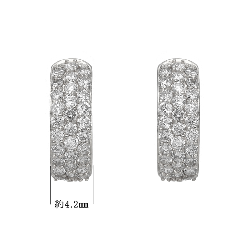 〈 甲府ジュエリー 〉K18ホワイトゴールド ダイヤモンド0.5ctピアス 43-6266