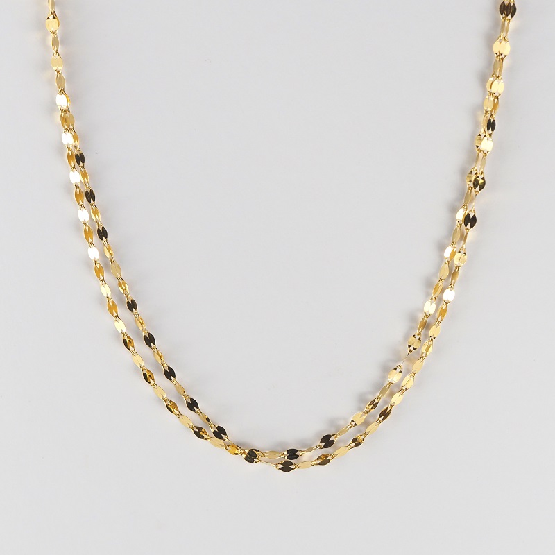 ＜ 甲府ジュエリー ＞K24 pure gold/ピュアゴールド 2連ネックレス 0014199