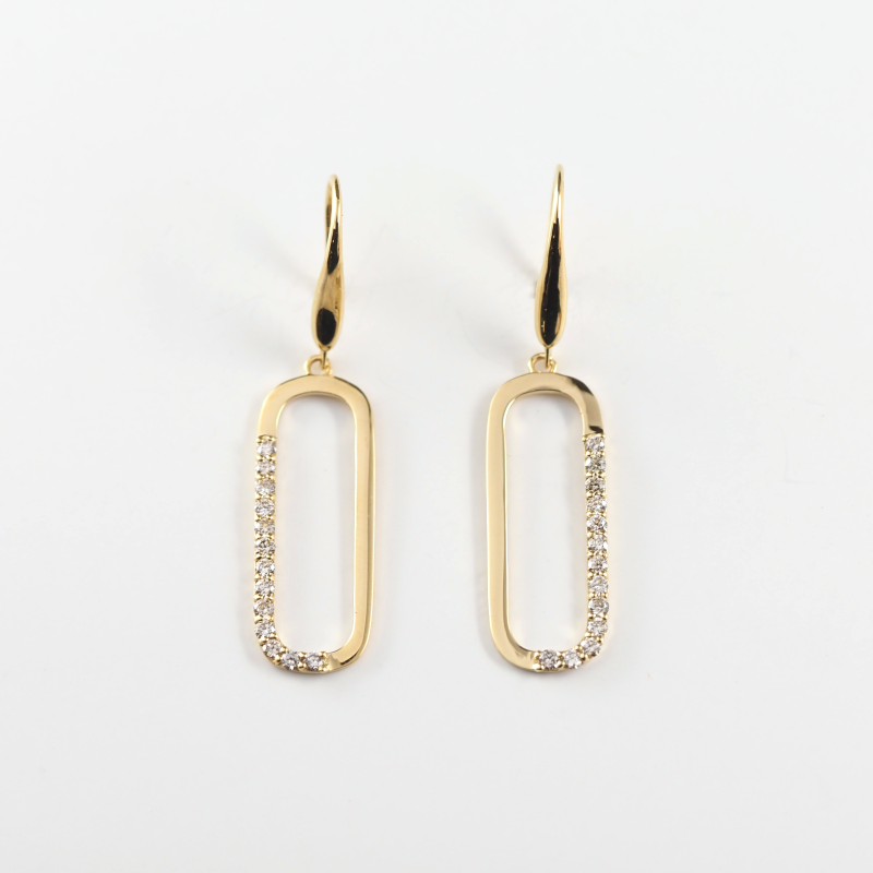 〈 甲府ジュエリー 〉K18 oval/オーバル ピアス 015013