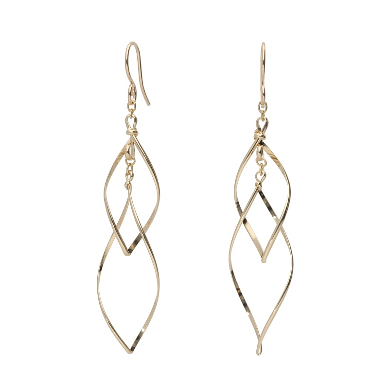 〈 甲府ジュエリー 〉K14GF　ダブルマーキスピアス　GFP-1249