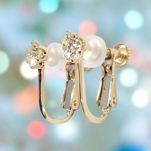 〈 甲府ジュエリー 〉天然ダイヤモンド合計0.5ct 18金 イヤリング [1460042]