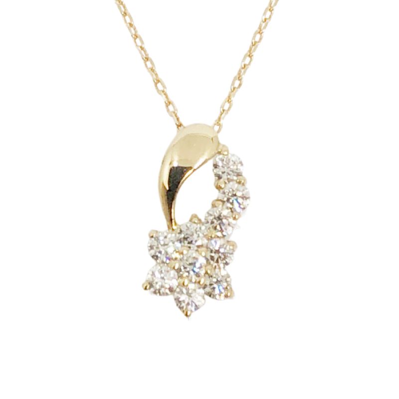 〈 甲府ジュエリー 〉18金製 ハート＆キューピッドダイヤ 0.2ct Happy 10th Diamond ネックレス【1476447】