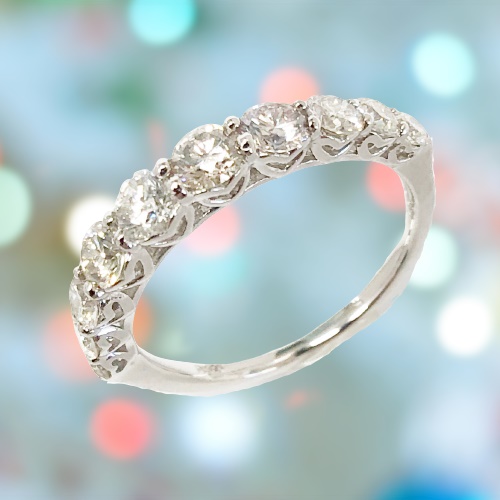 〈 甲府ジュエリー 〉プラチナ製 ハート＆キューピッドダイヤモンド 1.0ct リング[1455912]