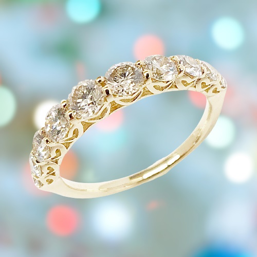 〈 甲府ジュエリー 〉１８金製 ハート＆キューピッドダイヤモンド 1.0ct リング[1466029]