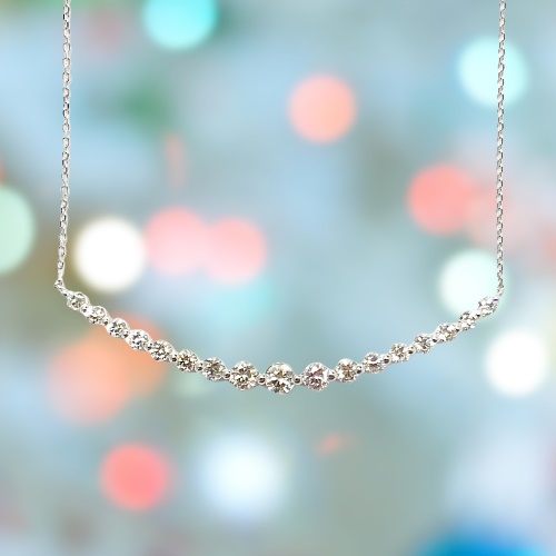 〈 甲府ジュエリー 〉プラチナ製 ハート＆キューピッドダイヤモンド 1.0ct ペンダントネックレス[1466590]