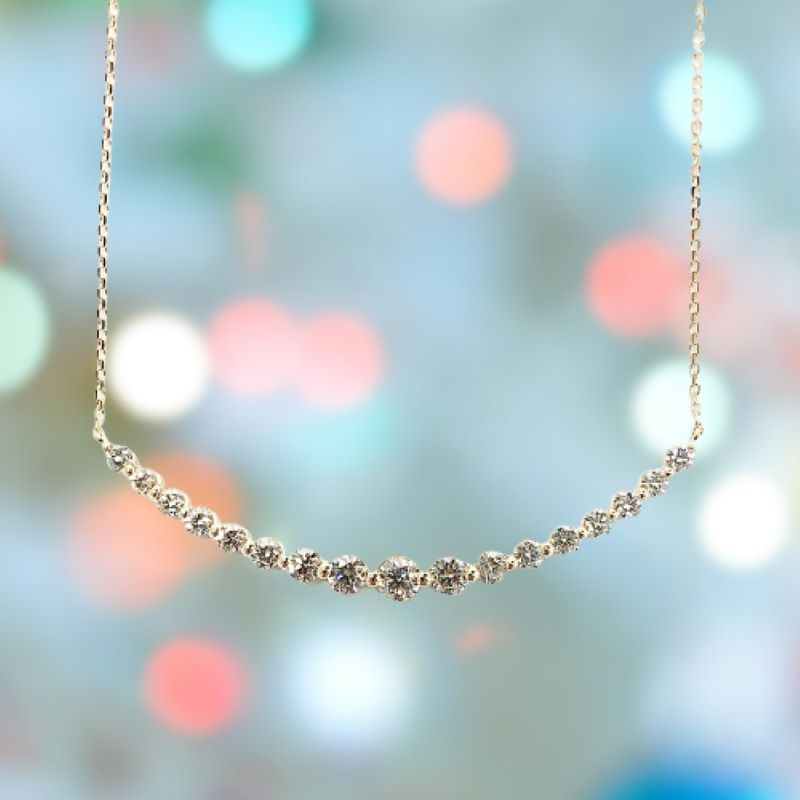 〈 甲府ジュエリー 〉１８金製 ハート＆キューピッドダイヤモンド 1.0ct ペンダントネックレス[1465233]