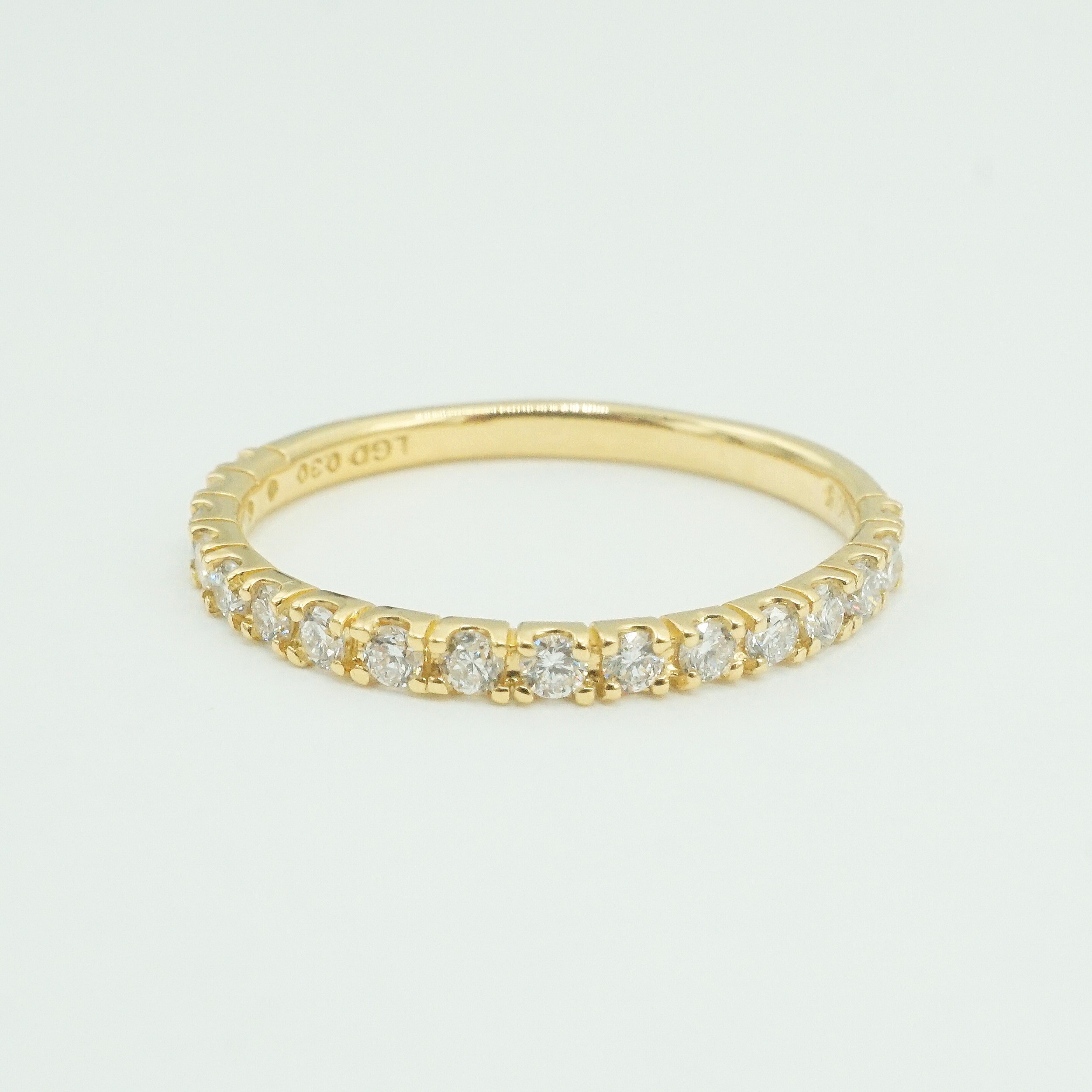 〈 甲府ジュエリー 〉K18YG 0.30ct 6分エタニティリング　ラボグロウンダイヤモンド　LD0063B