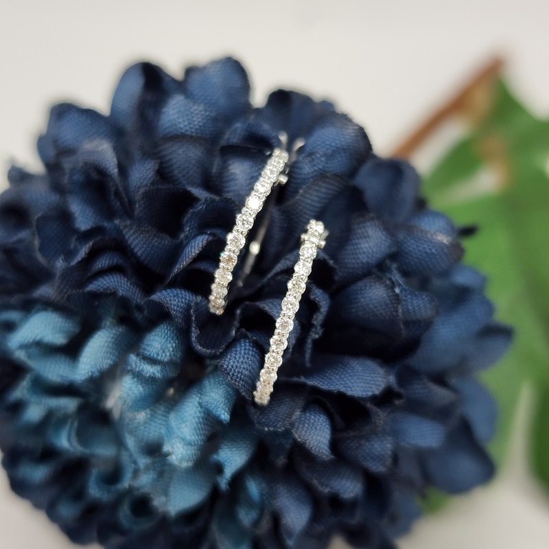 〈 甲府ジュエリー 〉プラチナ ダイヤ エタニティ フープ ピアス 0.1ctUP BPE-04016P