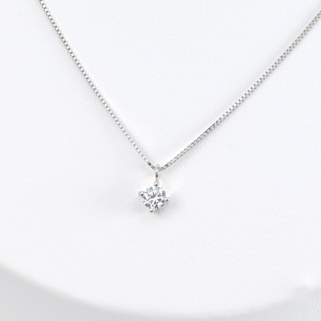 〈 甲府ジュエリー 〉プラチナ Dカラー 大粒 0.2ct 4本爪 ダイヤ ネックレス BPN-04020P