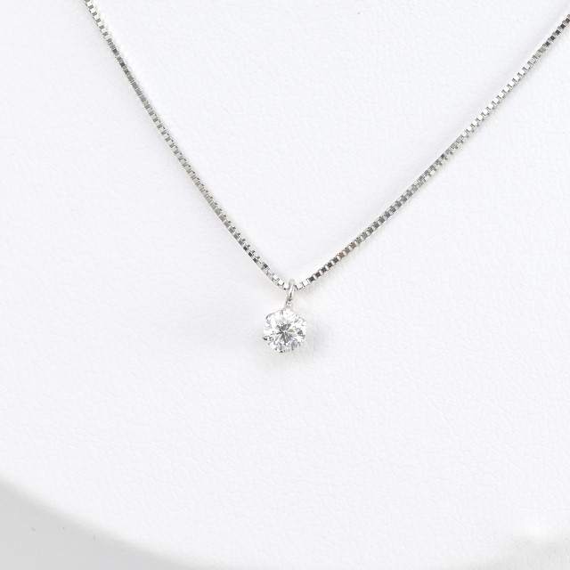 〈 甲府ジュエリー 〉プラチナ Dカラー 大粒 0.2ct 6本爪 ダイヤ ネックレス BPN-05020P