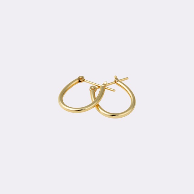 ＜ 甲府ジュエリー ＞【甲府ジュエリー】K18　フープピアス　Sサイズ（15132031）