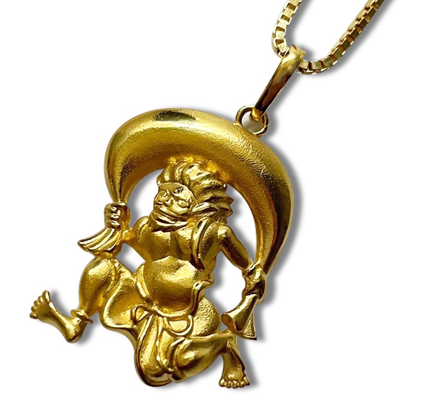 〈 甲府ジュエリー 〉K24 風神ペンダント（15047312）