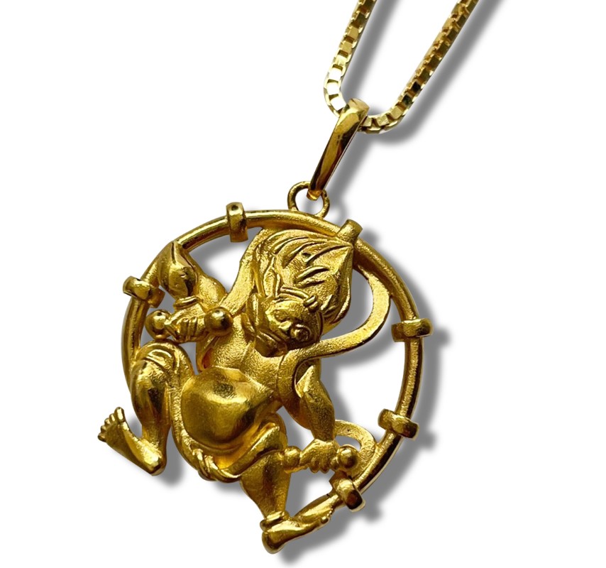 〈 甲府ジュエリー 〉K24 雷神ペンダント（15017510）