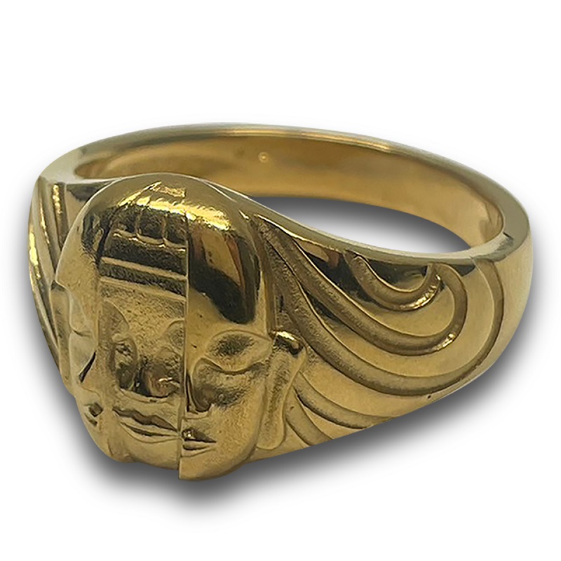 〈 甲府ジュエリー 〉K24 宝誌和尚リング（15047319）