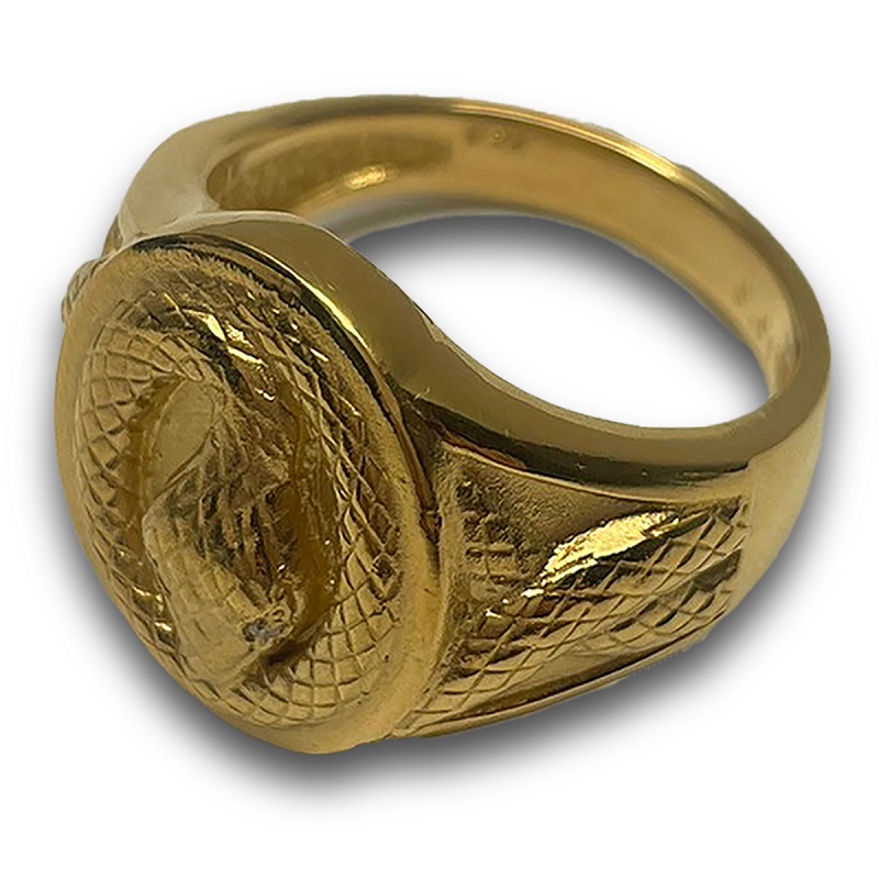 〈 甲府ジュエリー 〉K24 蛇ダイヤリング（15047322）