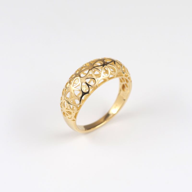 〈 甲府ジュエリー 〉K18　フラワー 透かし模様 リング　27252