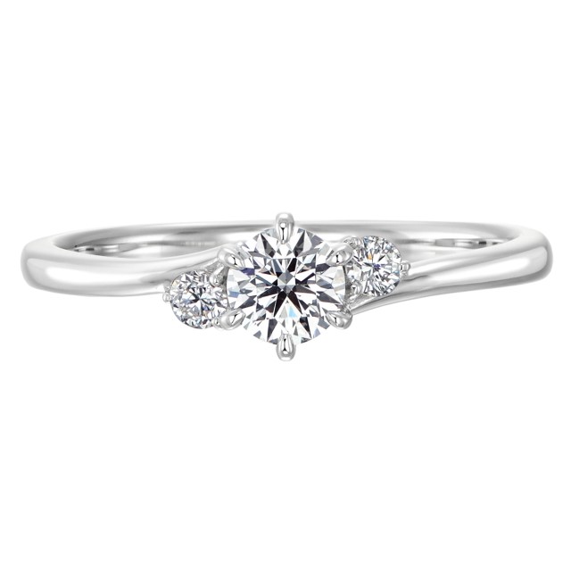 〈 甲府ジュエリー 〉Pt900 ラブリープロポーズリング 0.25ctup D VVS1 3EXHC LF2158