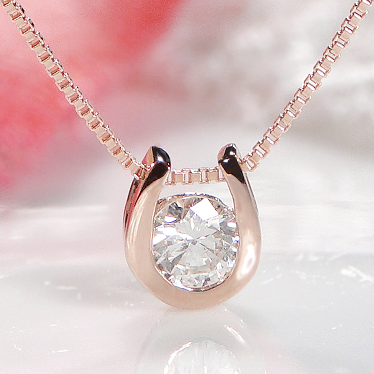 ＜ 甲府ジュエリー ＞K18PG　ダイヤ(H&C)　ペンダント　321830