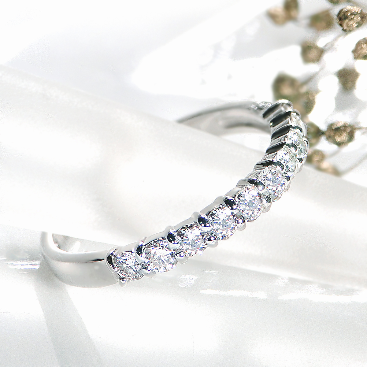 ＜ 甲府ジュエリー ＞Pt ダイヤ（H&C)0.50ct　リング　208730