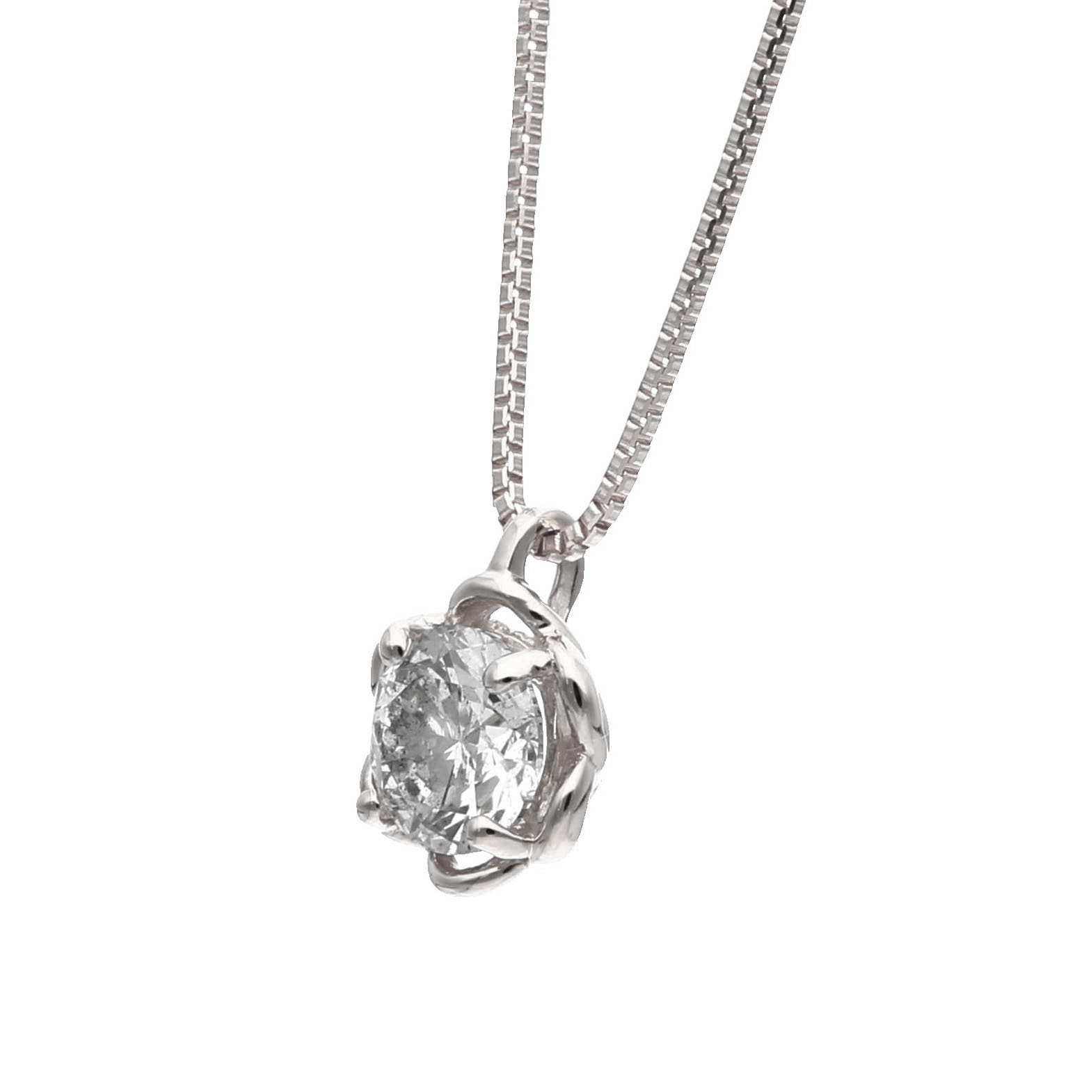 〈 甲府ジュエリー 〉プラチナ ダイヤモンドデザイン枠ネックレス(0.3ct)63-4040