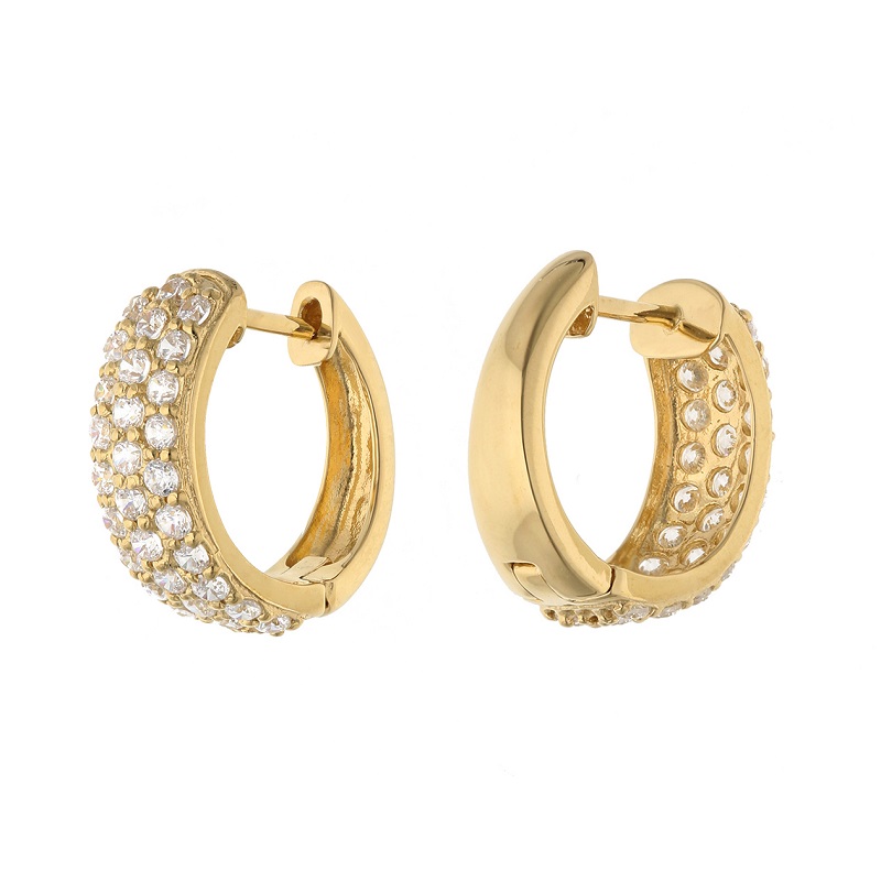 〈 甲府ジュエリー 〉K18イエローゴールド ダイヤモンド1.0ctピアス 43-1382