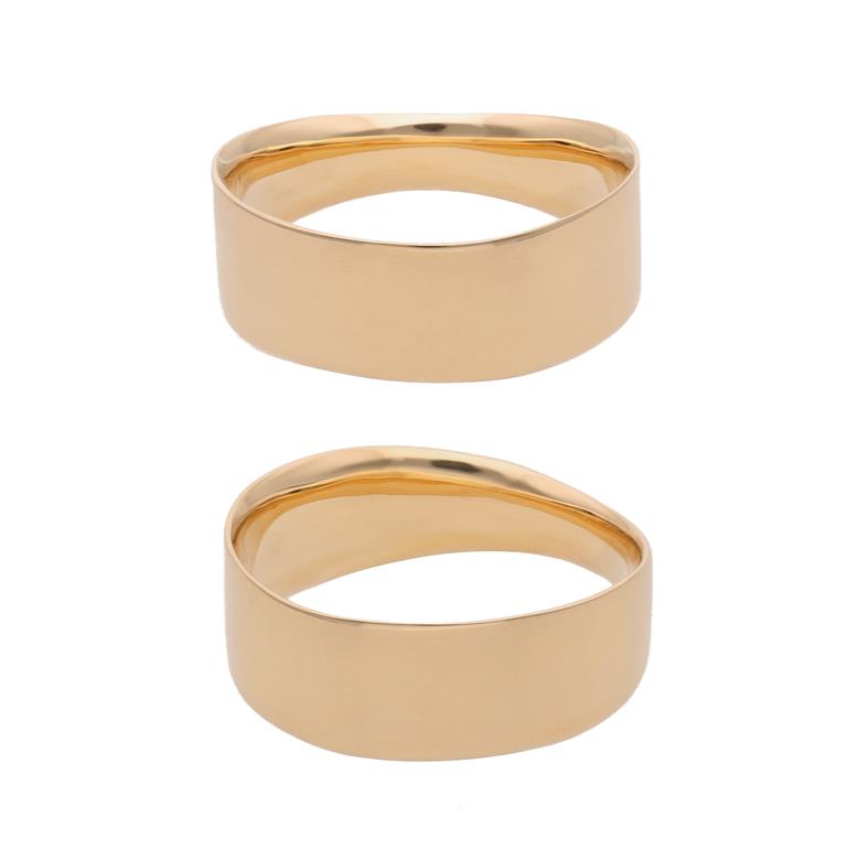 ＜ 甲府ジュエリー ＞K18イエローゴールド シンプルフラットリング 15-5380