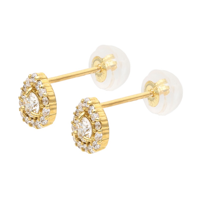 〈 甲府ジュエリー 〉K18 ドロップデザインダイヤピアス 0.34ct 43-5417