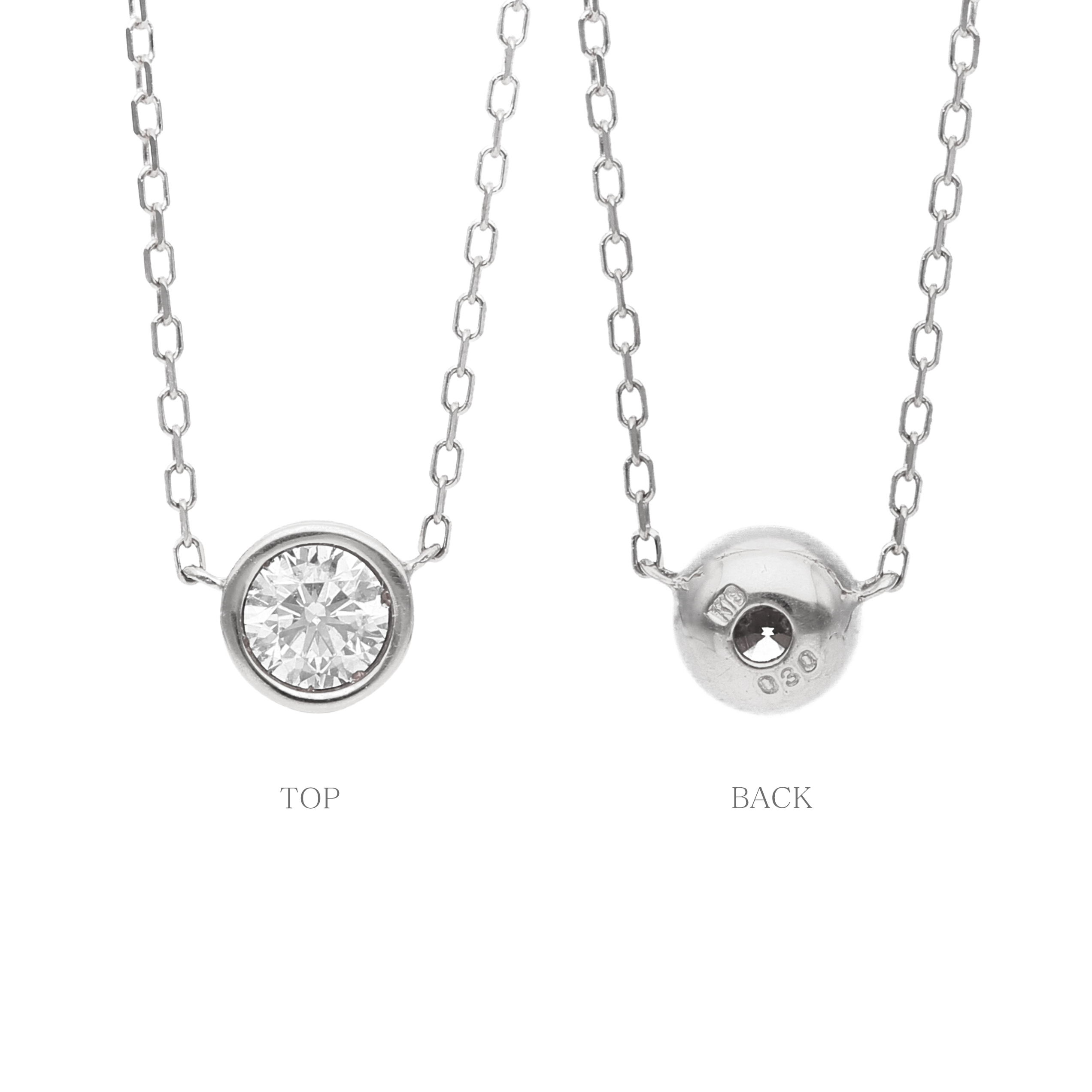 〈 甲府ジュエリー 〉プラチナ シンプルダイヤモンドネックレス(0.3ct)60-8971