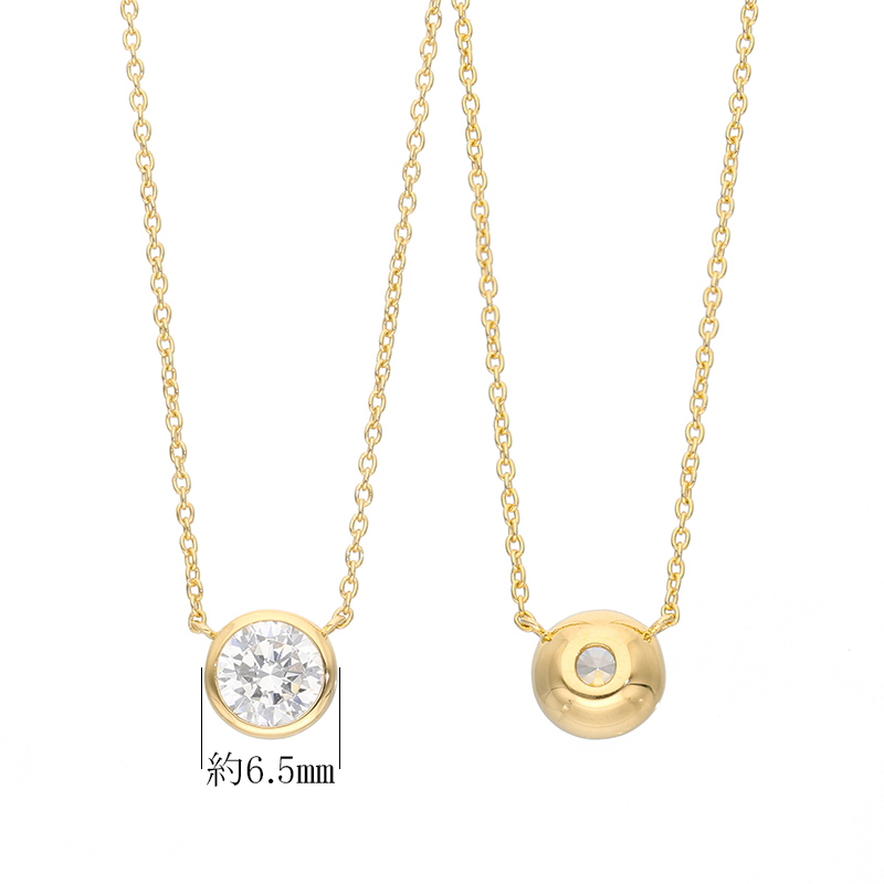〈 甲府ジュエリー 〉K18 シンプルダイヤモンドネックレス(0.5ct)　60-9577