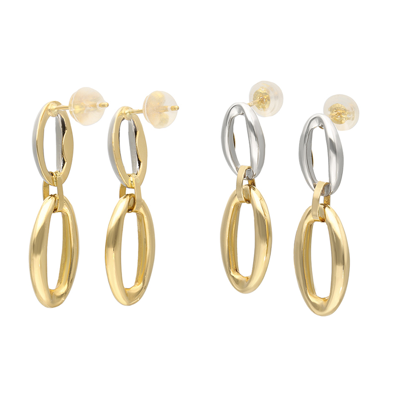 ＜ 甲府ジュエリー ＞K18/プラチナ コンビデザインピアス 43-6294