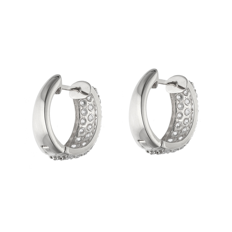 ＜ 甲府ジュエリー ＞K18ホワイトゴールド ダイヤモンド1.0ctピアス 43-6250